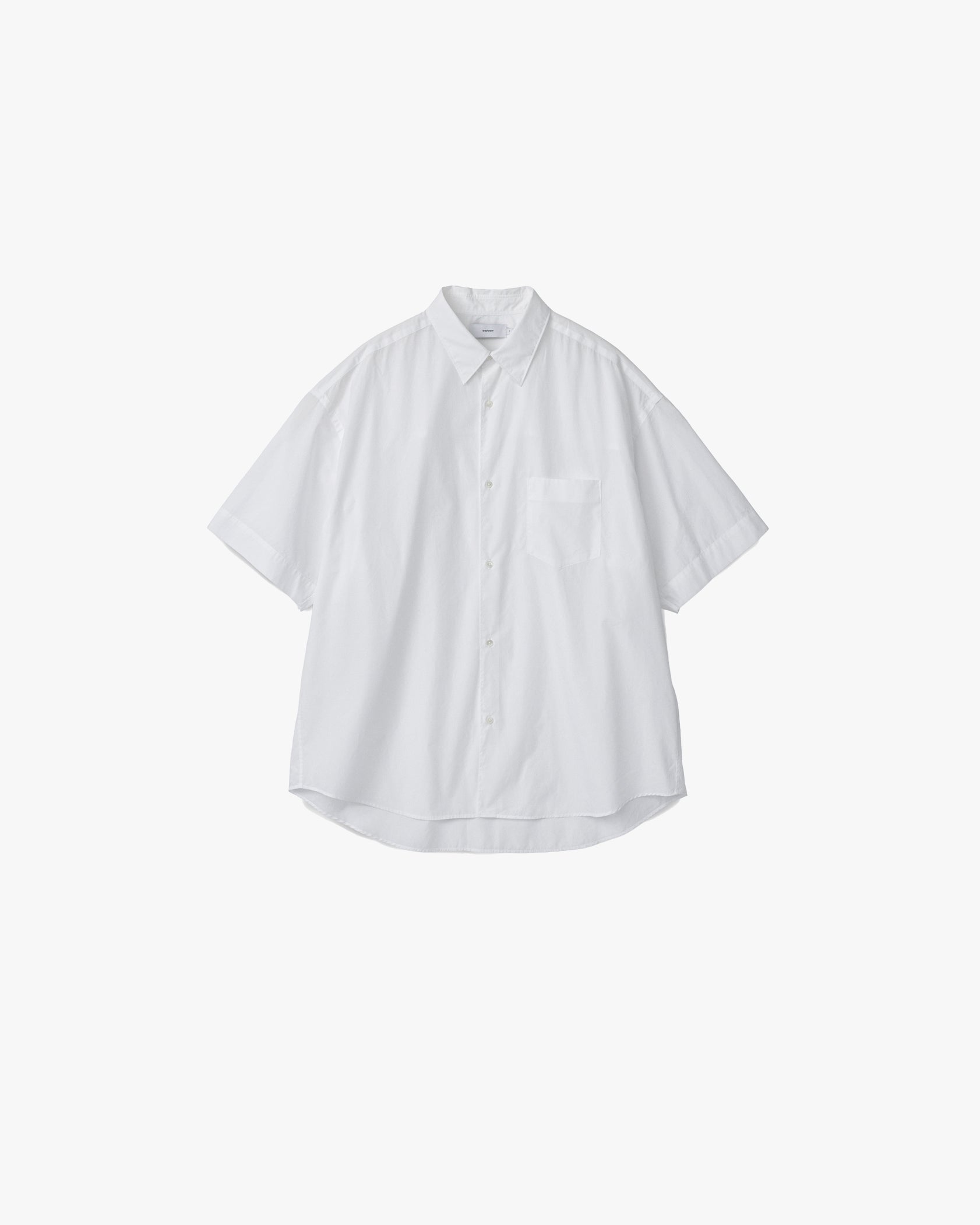 トップス Graphpaper 20SS Regular Collar Shirt 2 Broad S/S Oversized Regular Collar Shirt – Graphpaper