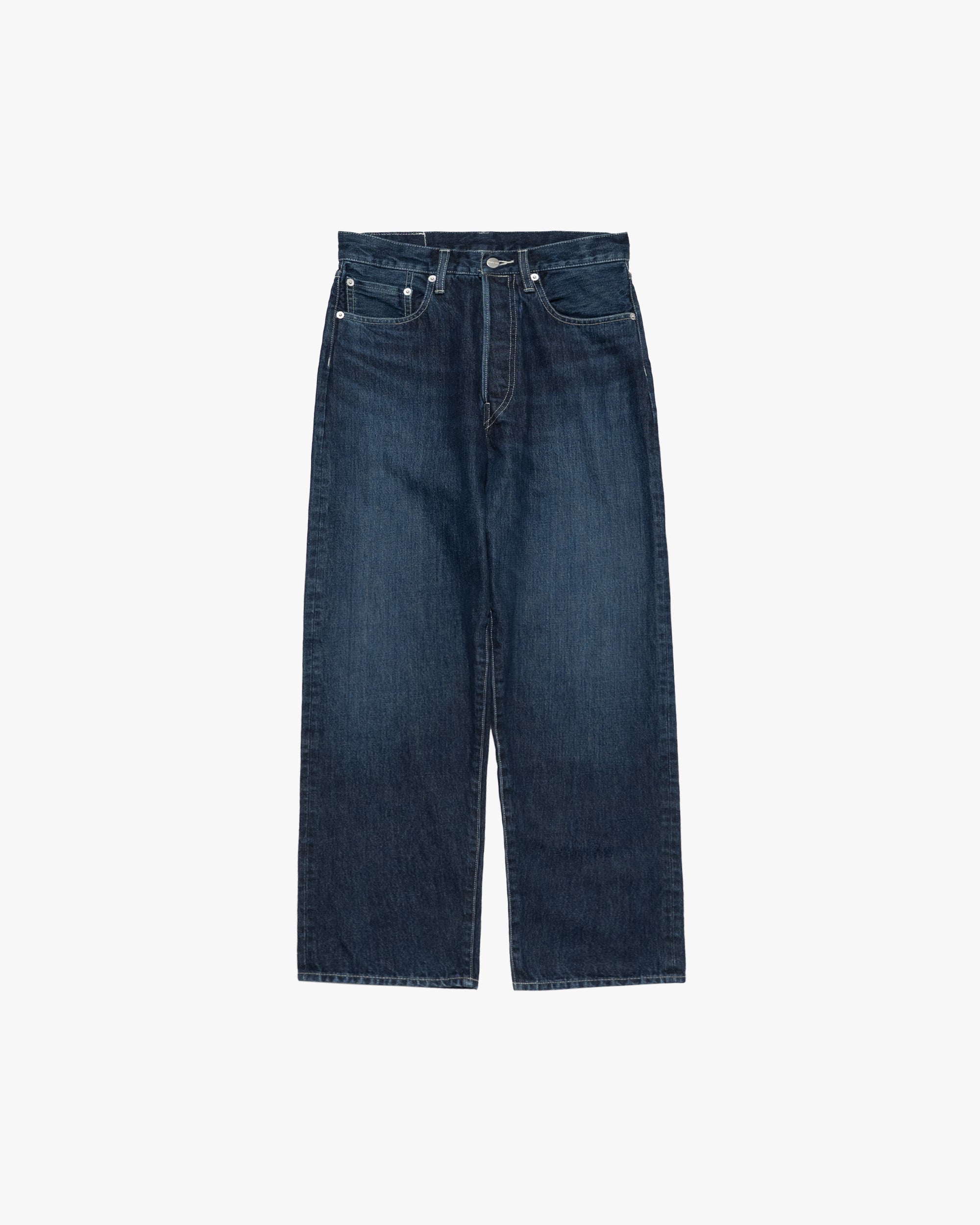 Selvage Denim Five Pocket Wide Straight Pants -DARK FADE- – Graphpaper
