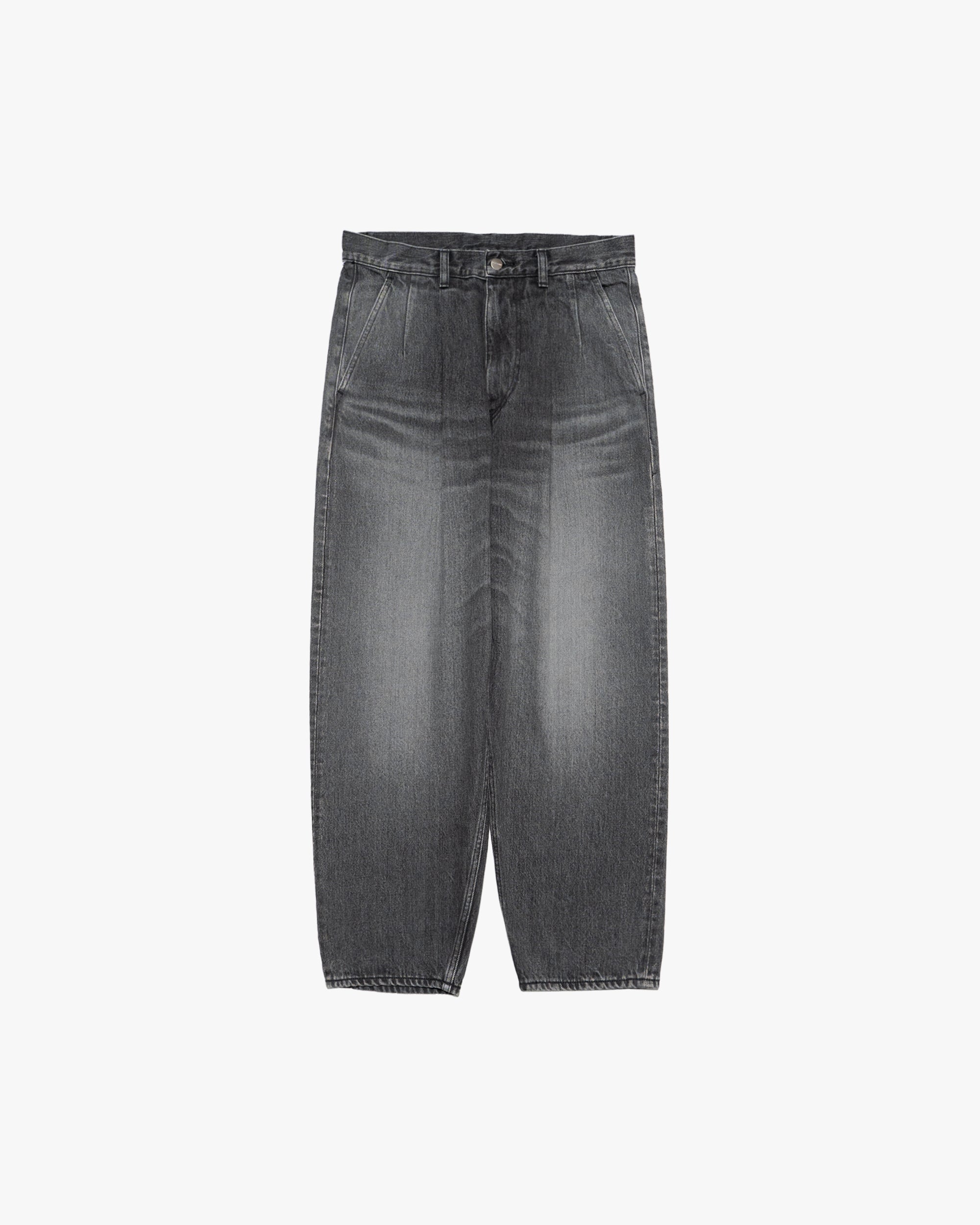 Selvage Denim Two Tuck Tapered Pants -LIGHT FADE- – Graphpaper