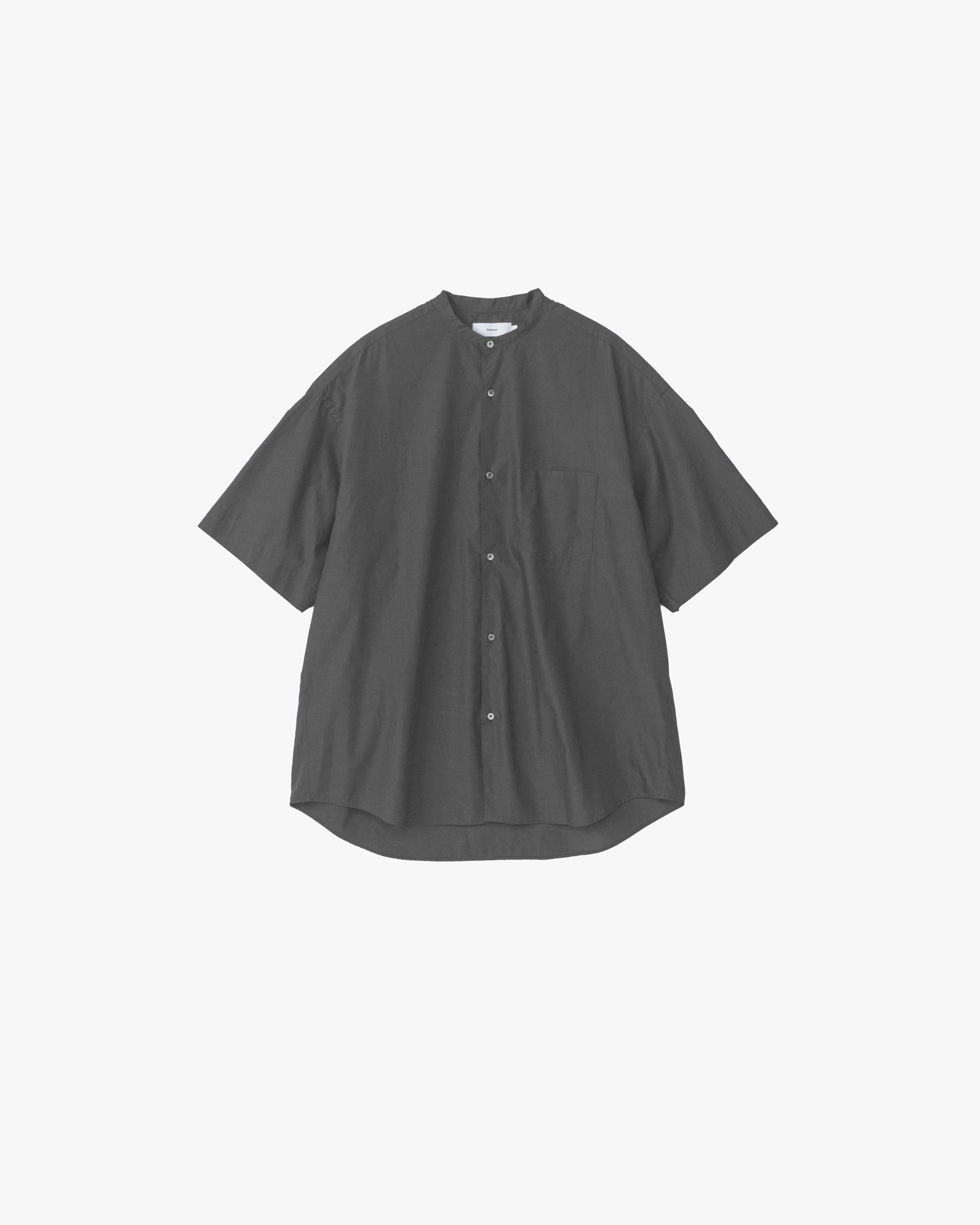 トップス Broad S/S Oversized Regular Collar Shirt Broad S/S Oversized Band Collar Shirt – Graphpaper