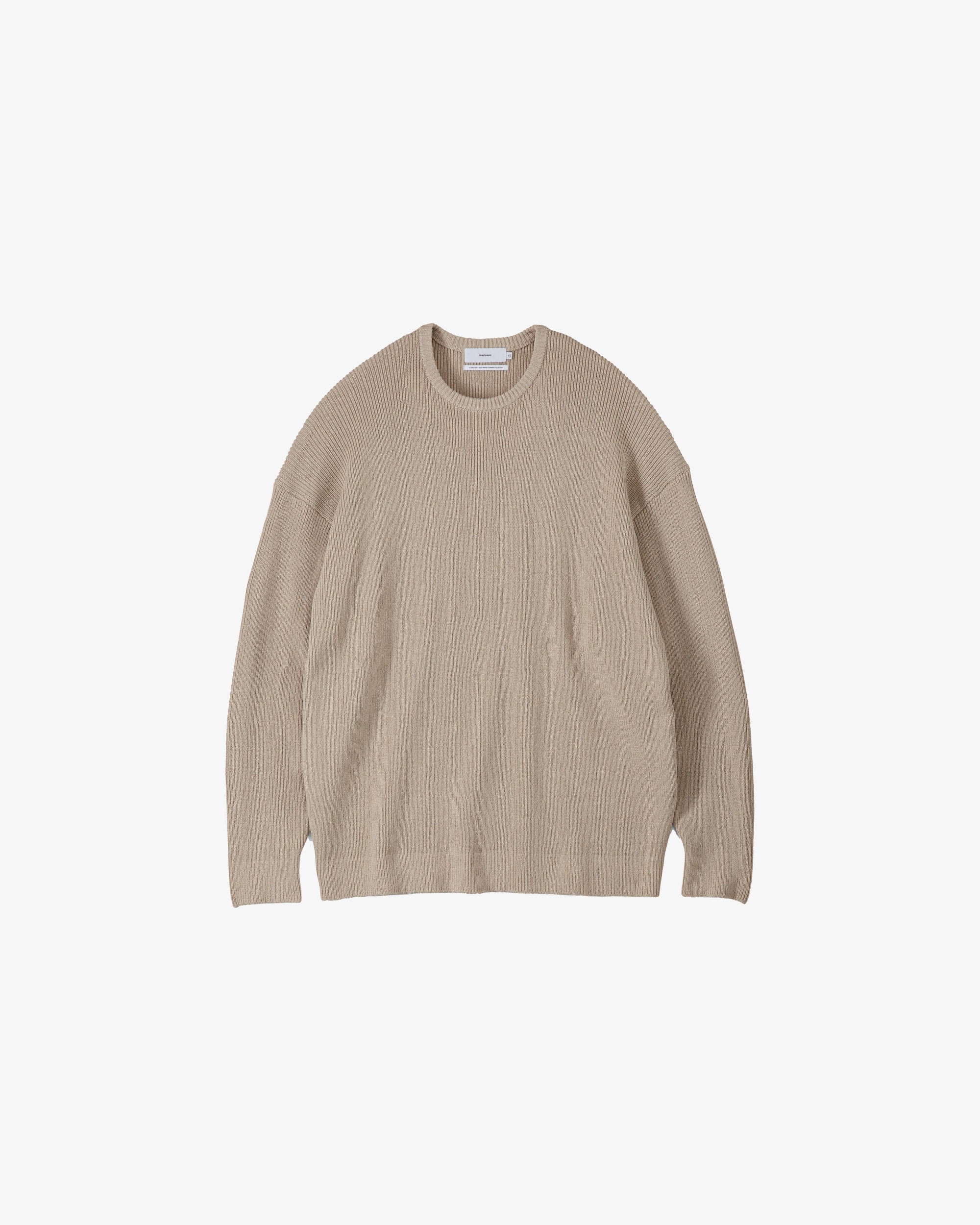Linen Solotex Loose Rib Crew Neck – Graphpaper