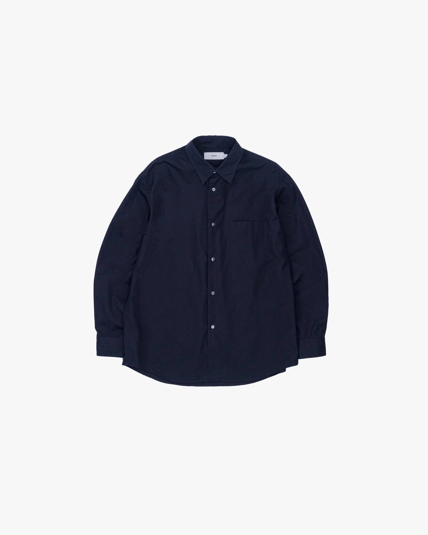 トップス graphpaper Oversize Regular Collar Shirt Oxford L/S Oversized B.D Shirt – Graphpaper