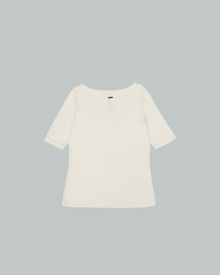 Bamboo Rayon Smooth Boat Neck Tee