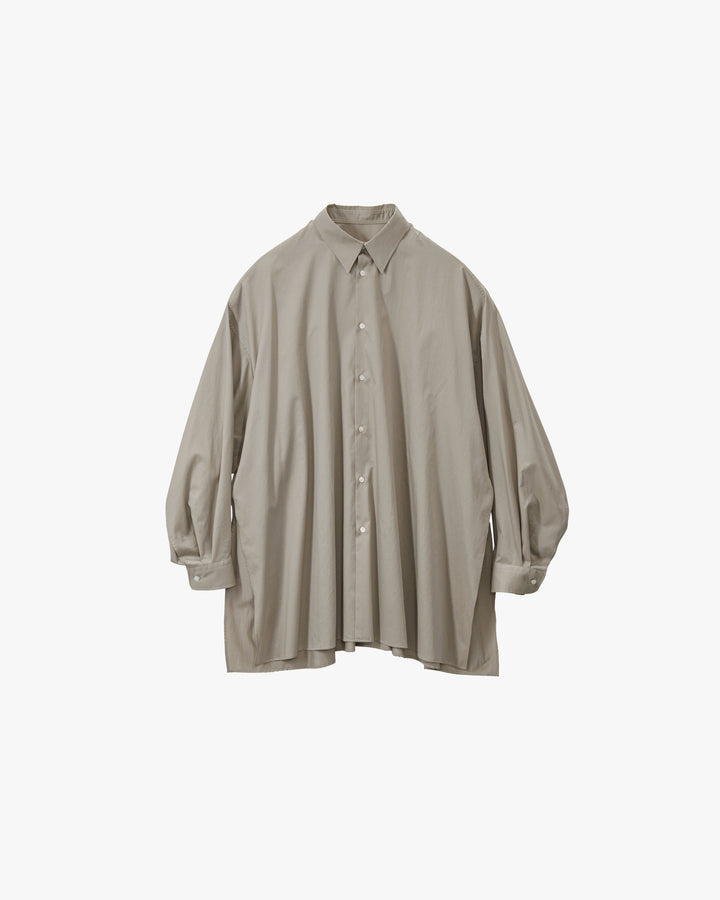 Silicon Poplin Deep Slit Regular Collar Shirt