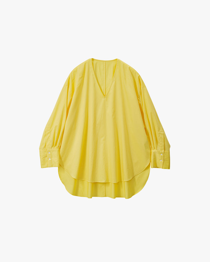 Silicon Poplin Long Cuff Blouse