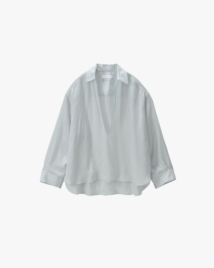 Cupro Stripe Skipper Blouse