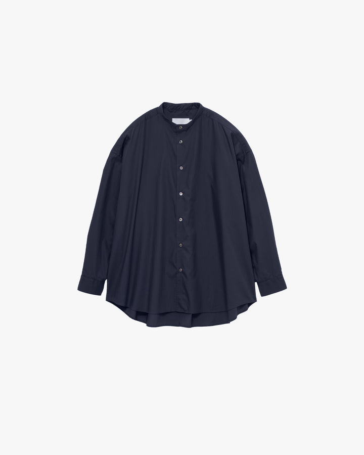 Broad L/S Oversized Band Collar Shirt