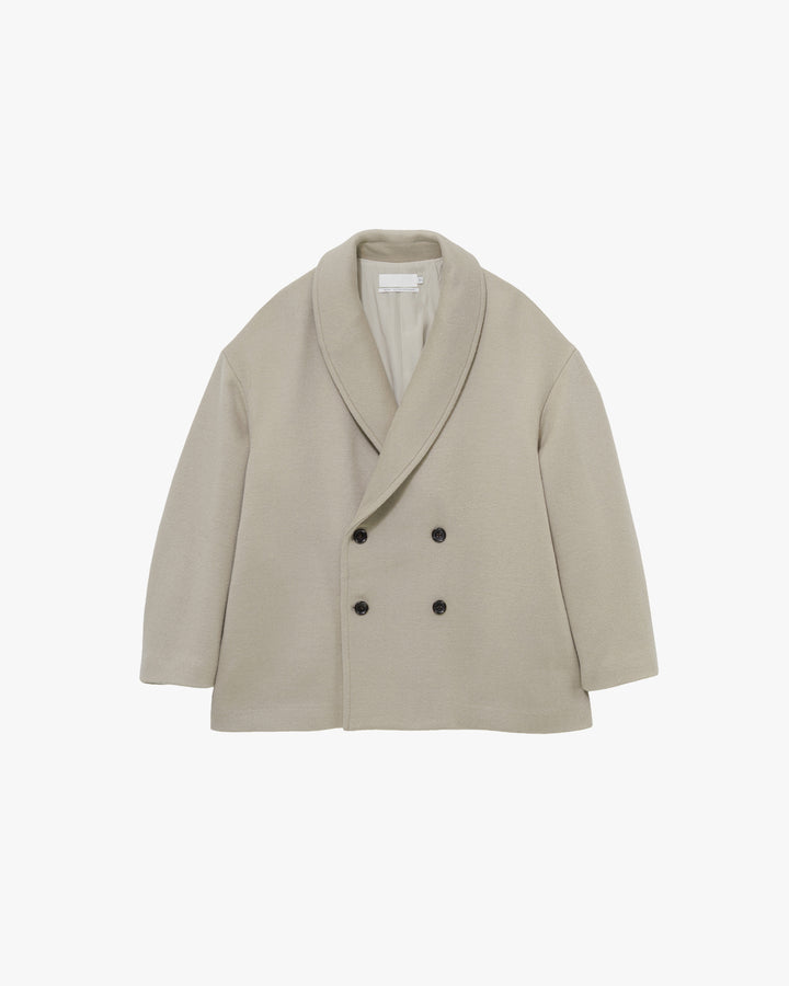 Light Melton Shawl Collar Coat