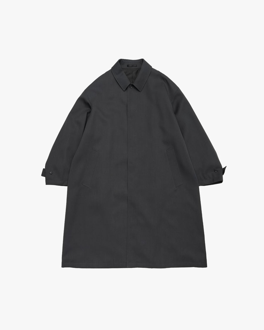 Scale Off Wool Balmacaan Coat