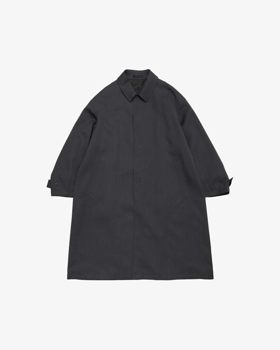 Scale Off Wool Balmacaan Coat