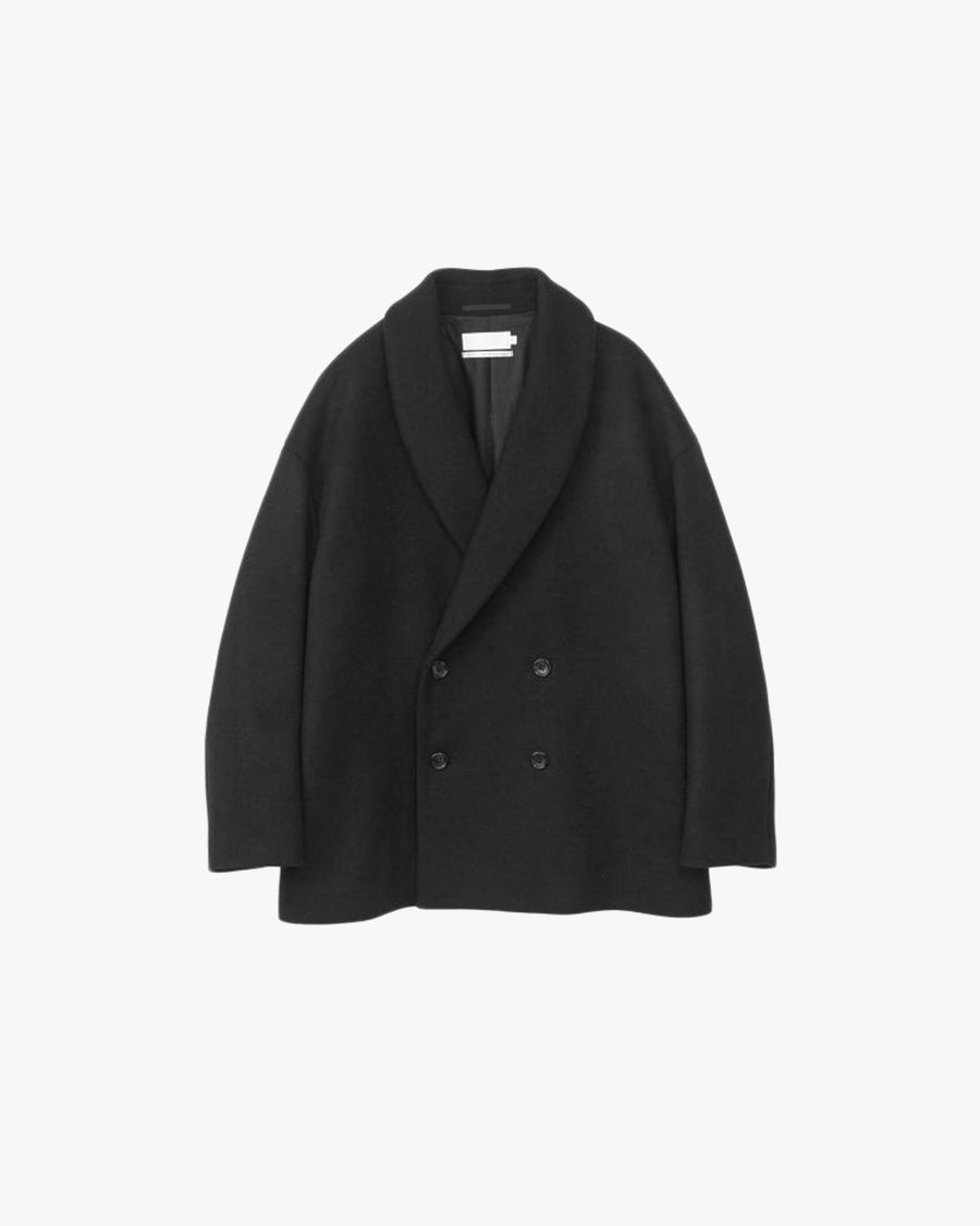 Light Melton Shawl Collar Coat