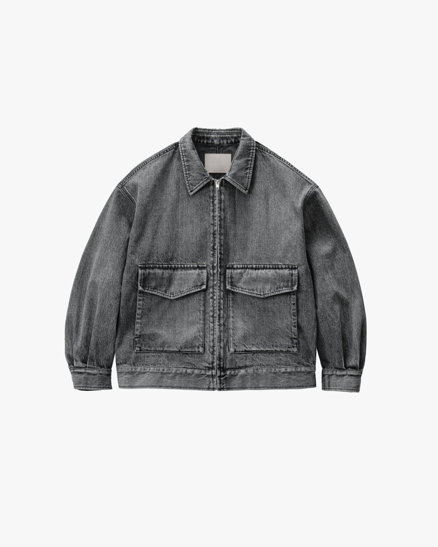 Selvage Denim Zip Jacket - LIGHT FADE -