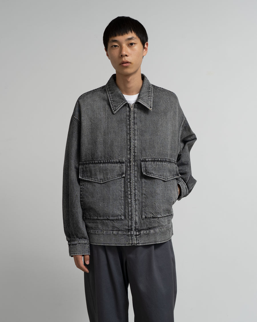 Selvage Denim Zip Jacket - LIGHT FADE -