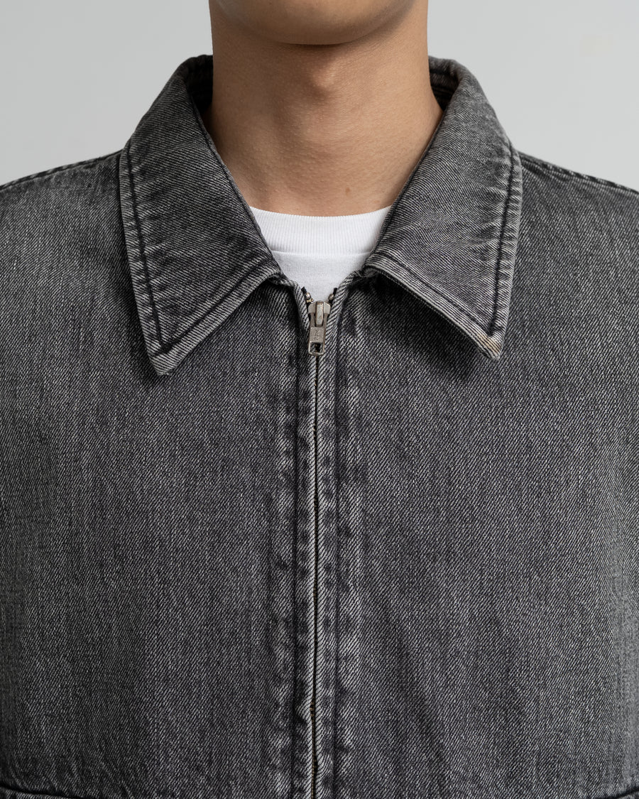 Selvage Denim Zip Jacket - LIGHT FADE -