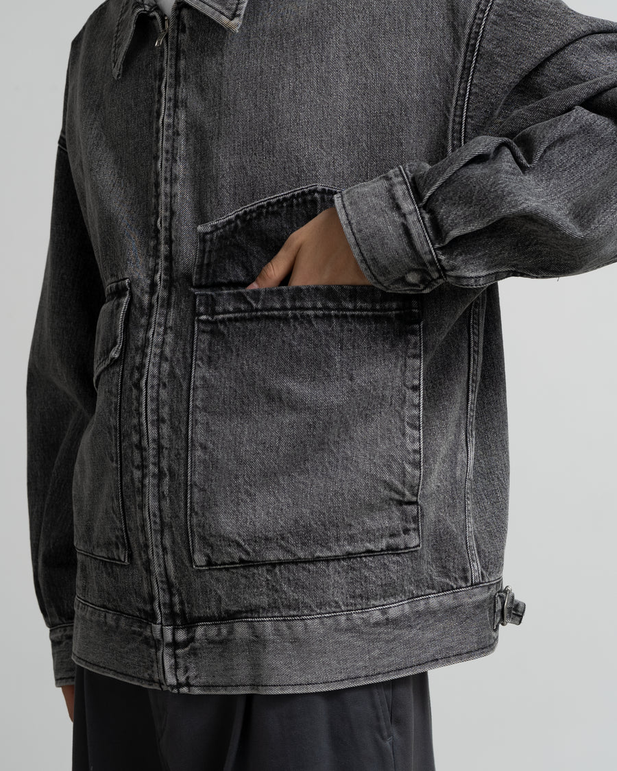 Selvage Denim Zip Jacket - LIGHT FADE -