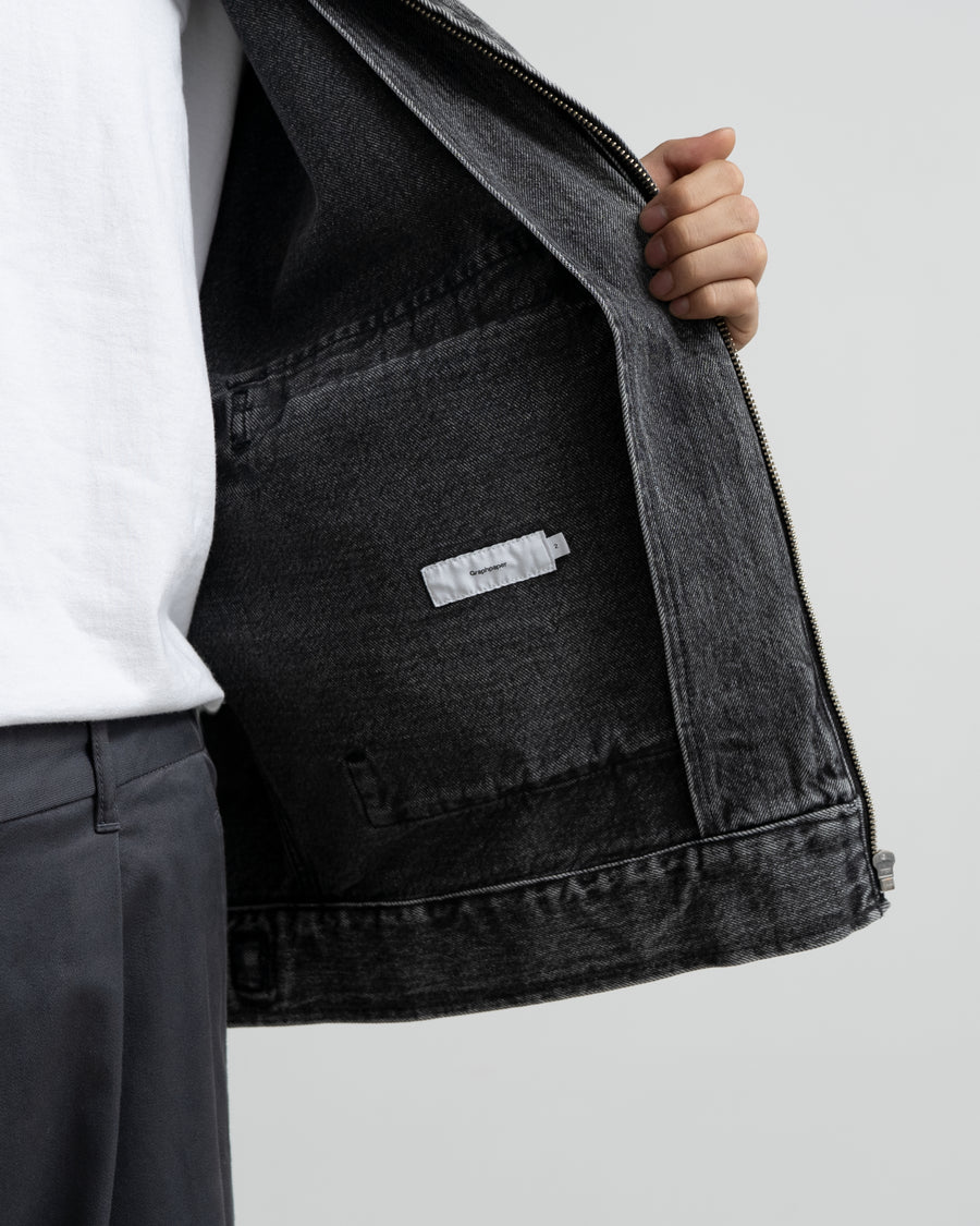 Selvage Denim Zip Jacket - LIGHT FADE -