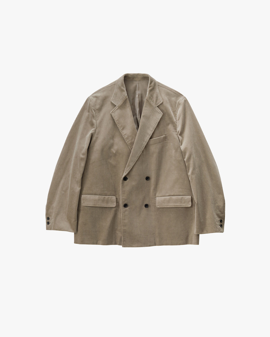 Suvin Corduroy Compact Shoulder Double Jacket