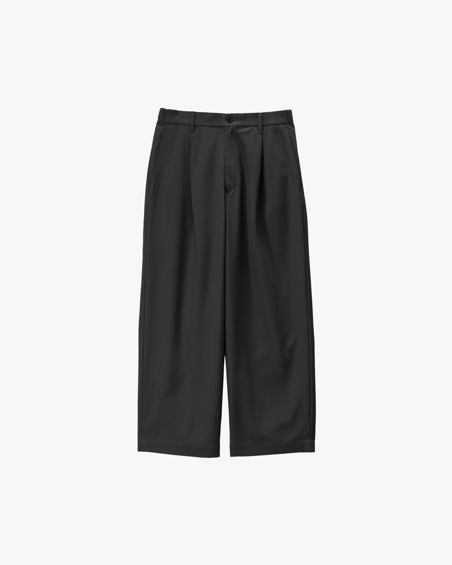 Techno Wool Nylon Wide Tapered Trousers