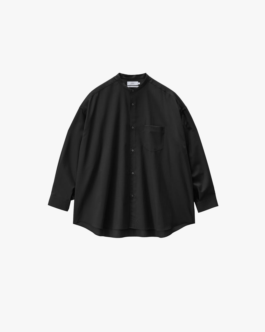Techno Wool Tropical Oversized Band Collar Shirt