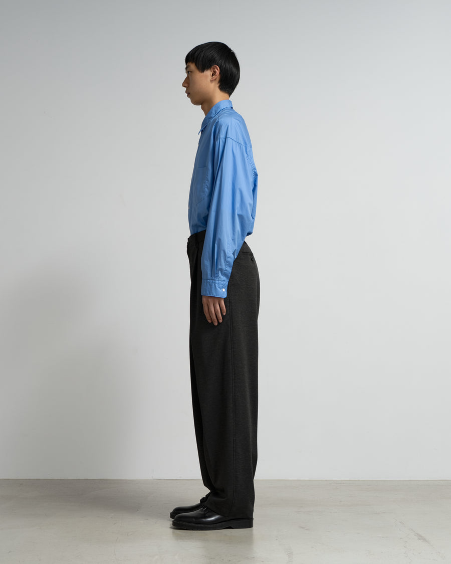 SIDOGRAS Melange Ponte Wide Tapered Slacks