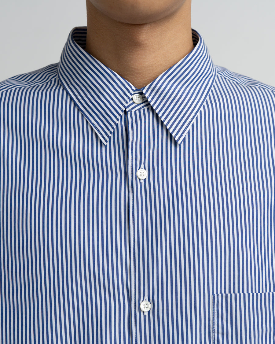 Broad Stripe L/S Oversized Regular Collar Shirt