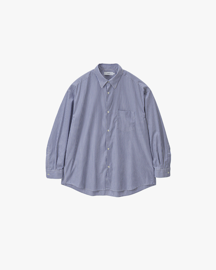 Broad Stripe L/S Oversized Regular Collar Shirt