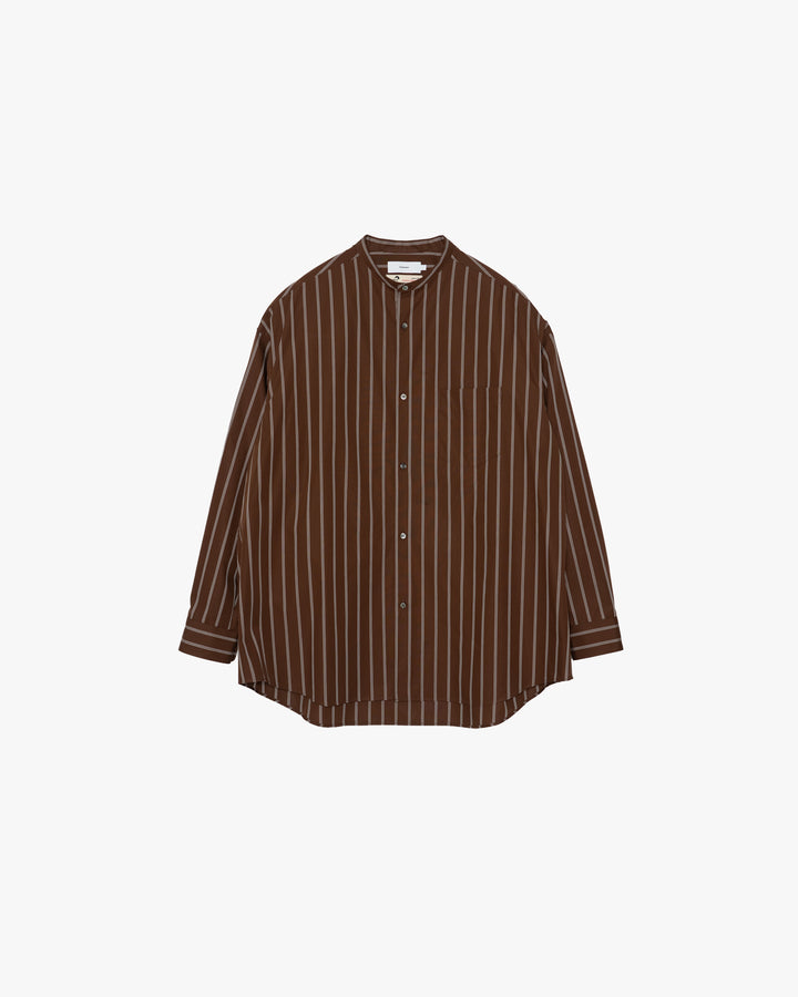 SIDOGRAS Stripe L/S Oversized Band Collar Shirt