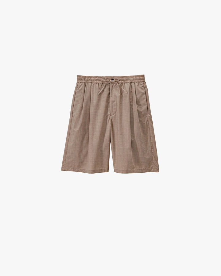 Fine Heather Wool Drawstring Track Shorts