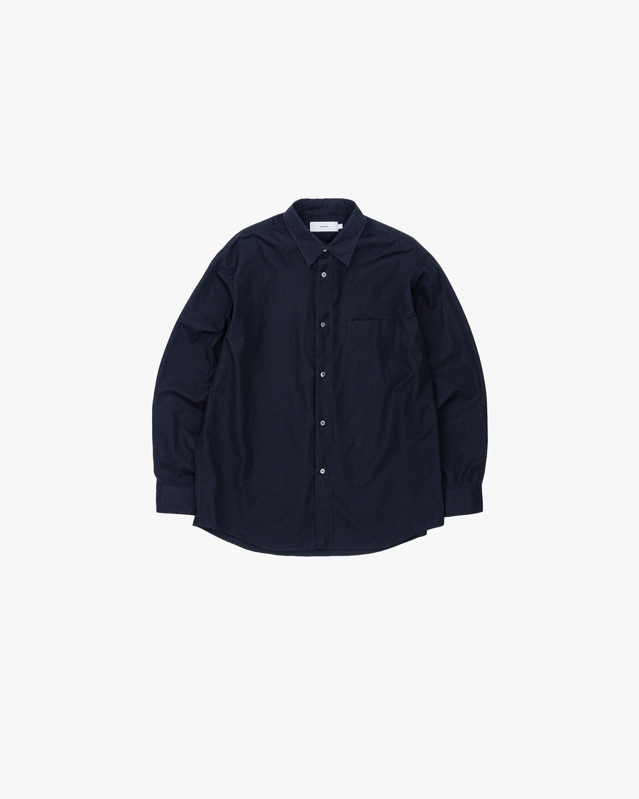 High Count Broad L/S Oversized Regular Collar Shirt