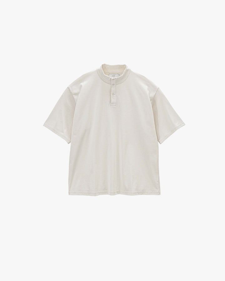 Tri Spun Cotton S/S Henley High Neck Tee