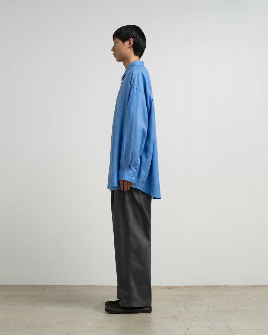 Linen Long-Sleeve Oversized Regular Collar Shirt – Graphpaper