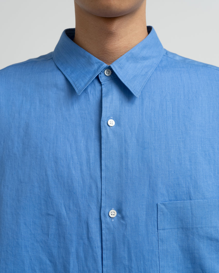 Linen Long-Sleeve Oversized Regular Collar Shirt – Graphpaper