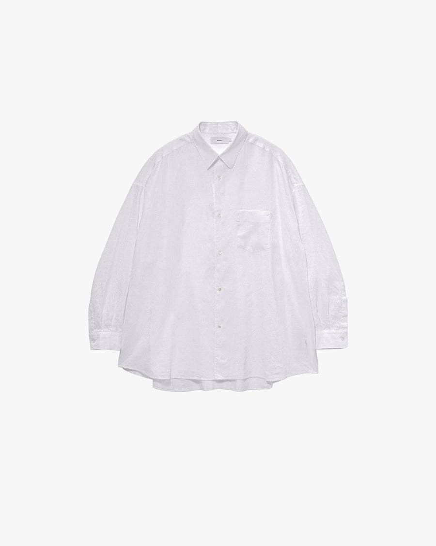 Linen Long-Sleeve Oversized Regular Collar Shirt – Graphpaper