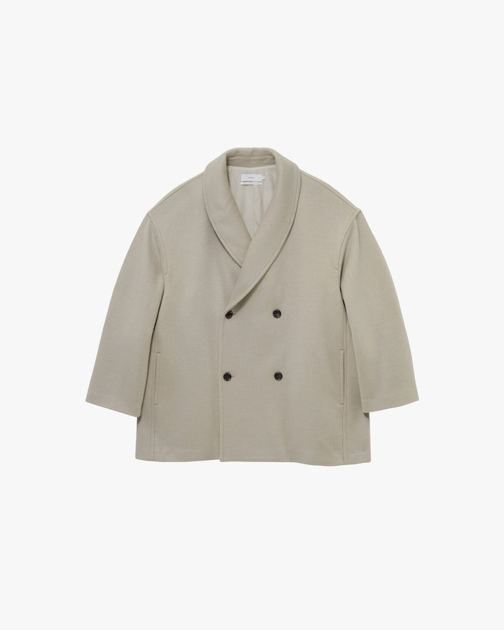 Light Melton Shawl Collar Coat