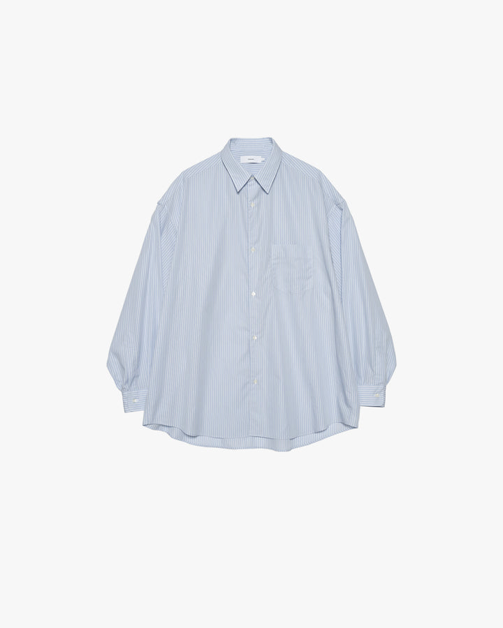 Broad Stripe L/S Oversized Regular Collar Shirt