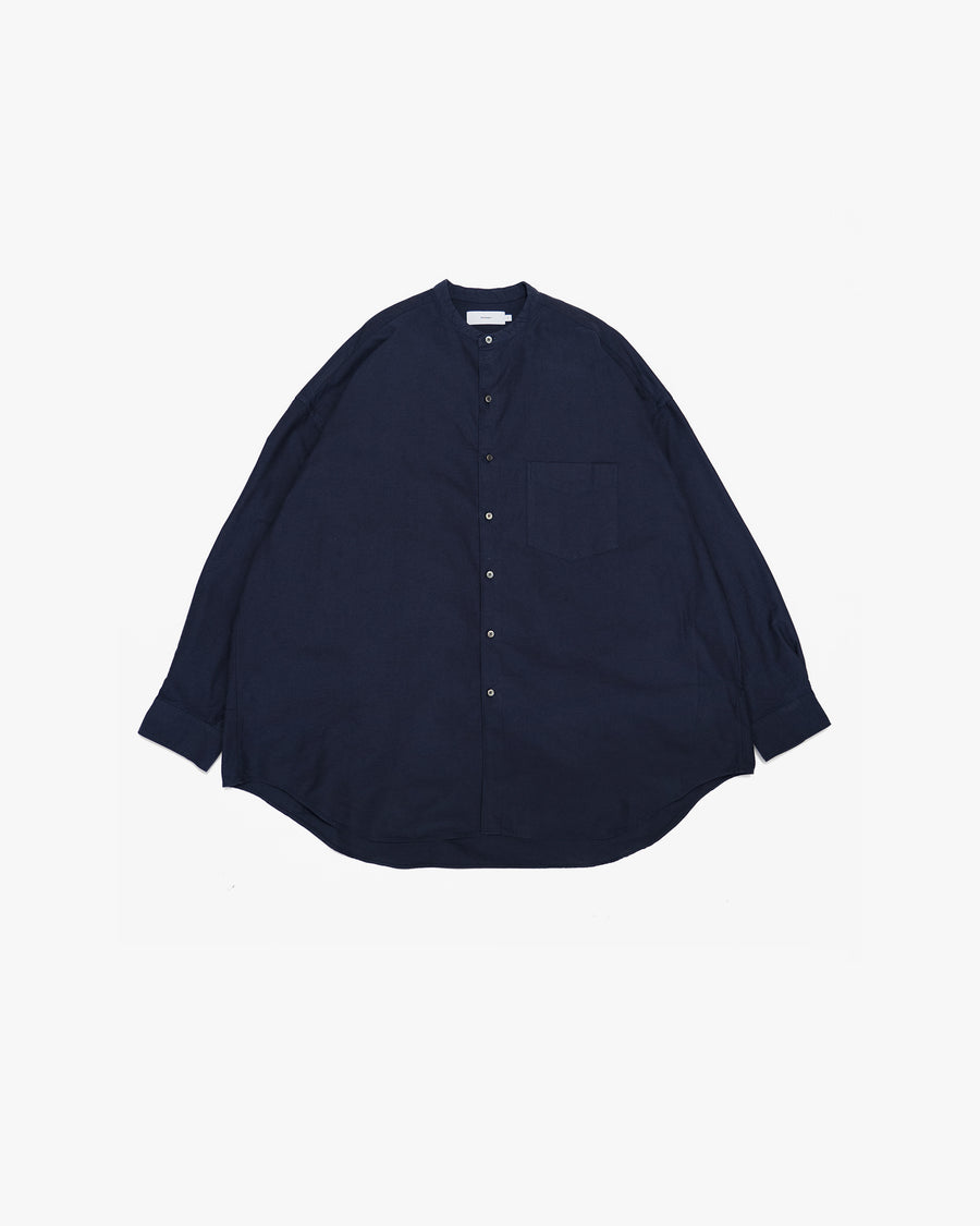 【Graphpaper】Oversized Oxford Band Collar Oxford L/S Oversized Band Collar Shirt – Graphpaper