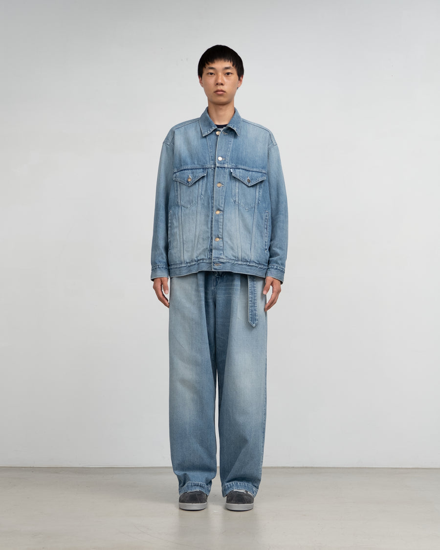 Selvage Denim Trucker Jacket -LIGHT FADE-