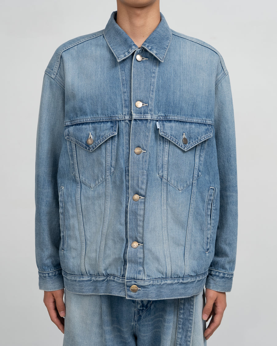 Selvage Denim Trucker Jacket -LIGHT FADE-