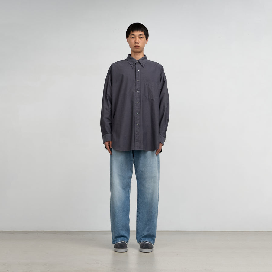 Selvage Denim Five Pocket Wide Straight Pants -LIGHT FADE-