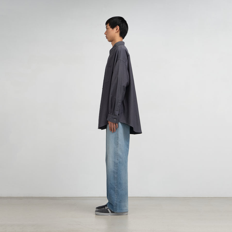Selvage Denim Five Pocket Wide Straight Pants -LIGHT FADE-