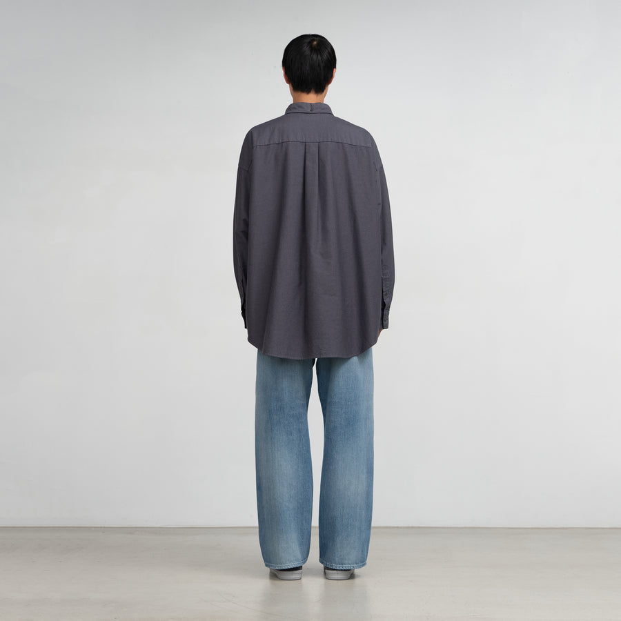 Selvage Denim Five Pocket Wide Straight Pants -LIGHT FADE-