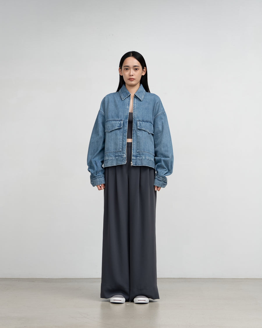 Selvage Denim Zip Jacket -LIGHT FADE-