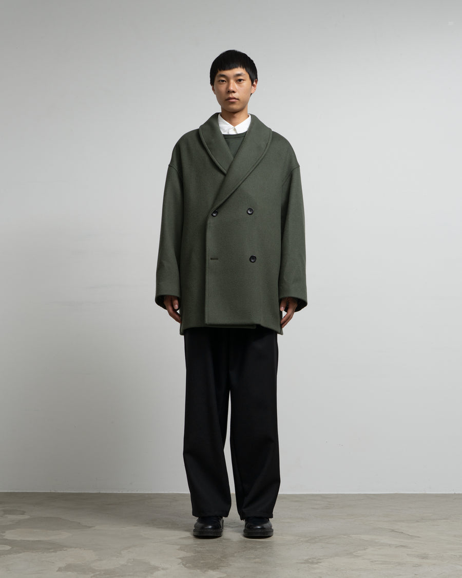 Light Melton Shawl Collar Coat