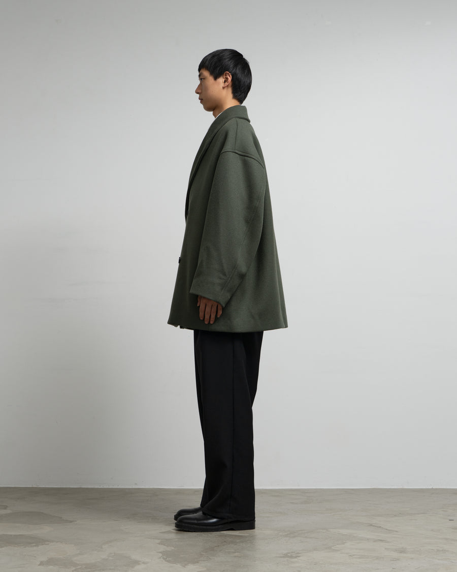 Light Melton Shawl Collar Coat