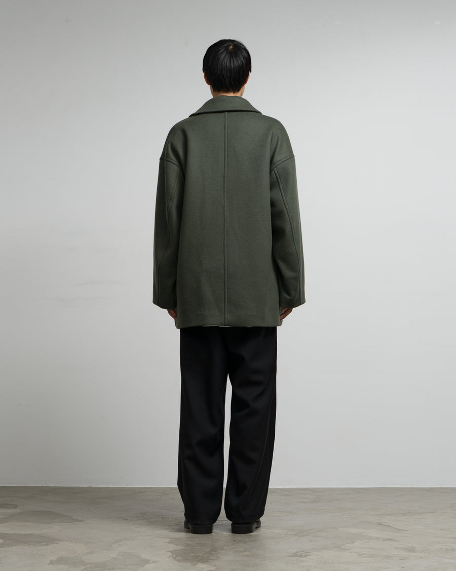 Light Melton Shawl Collar Coat