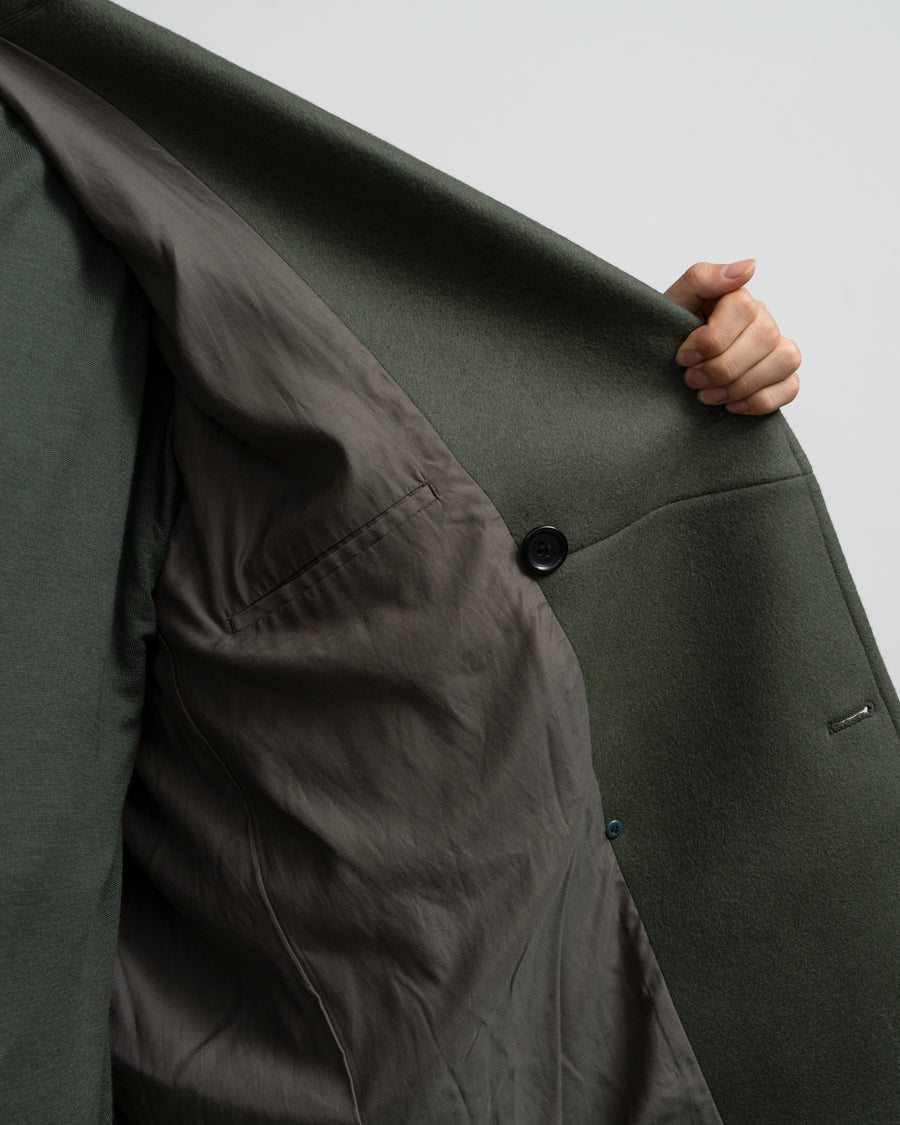 Light Melton Shawl Collar Coat