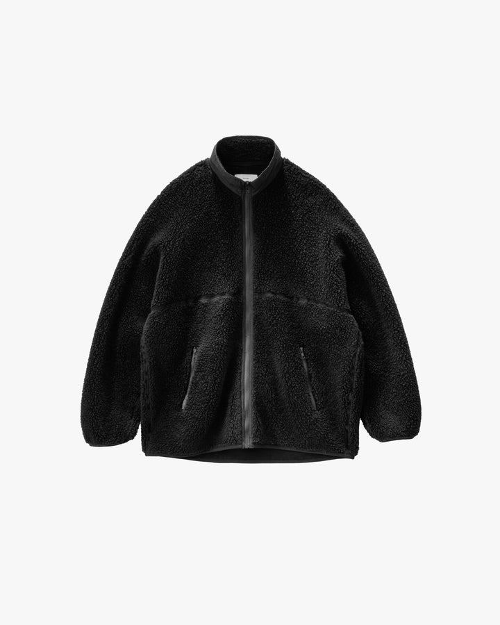 Wool Boa Zip-Up Blouson