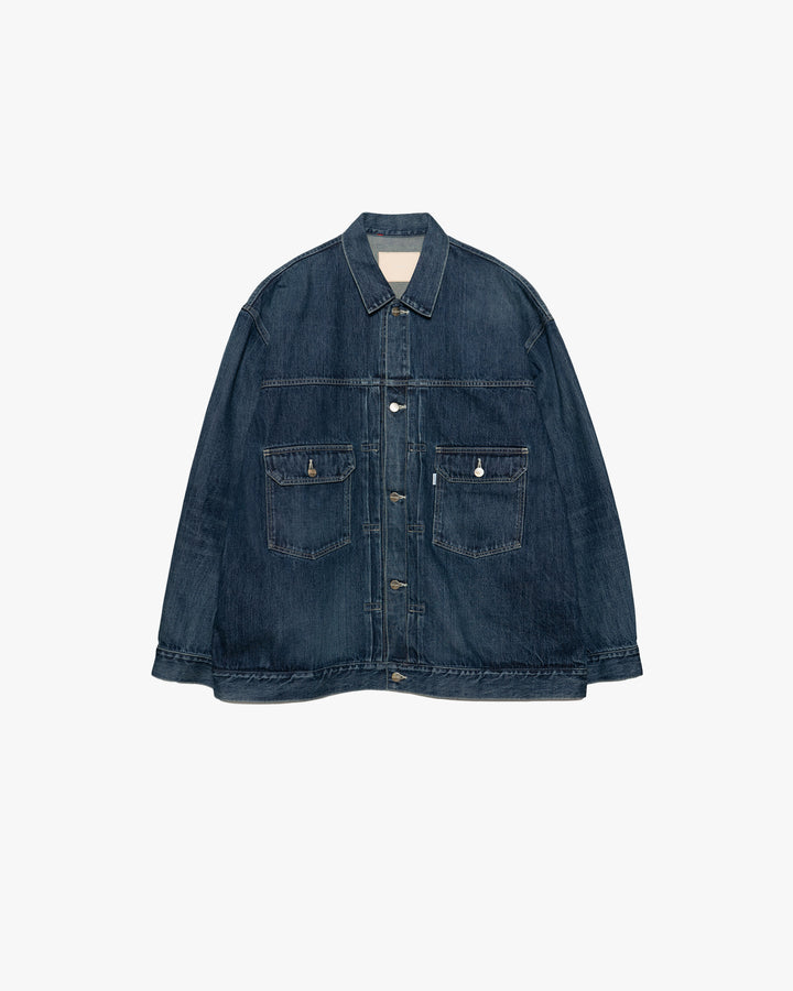 Selvage Denim Jacket-DARK FADE-