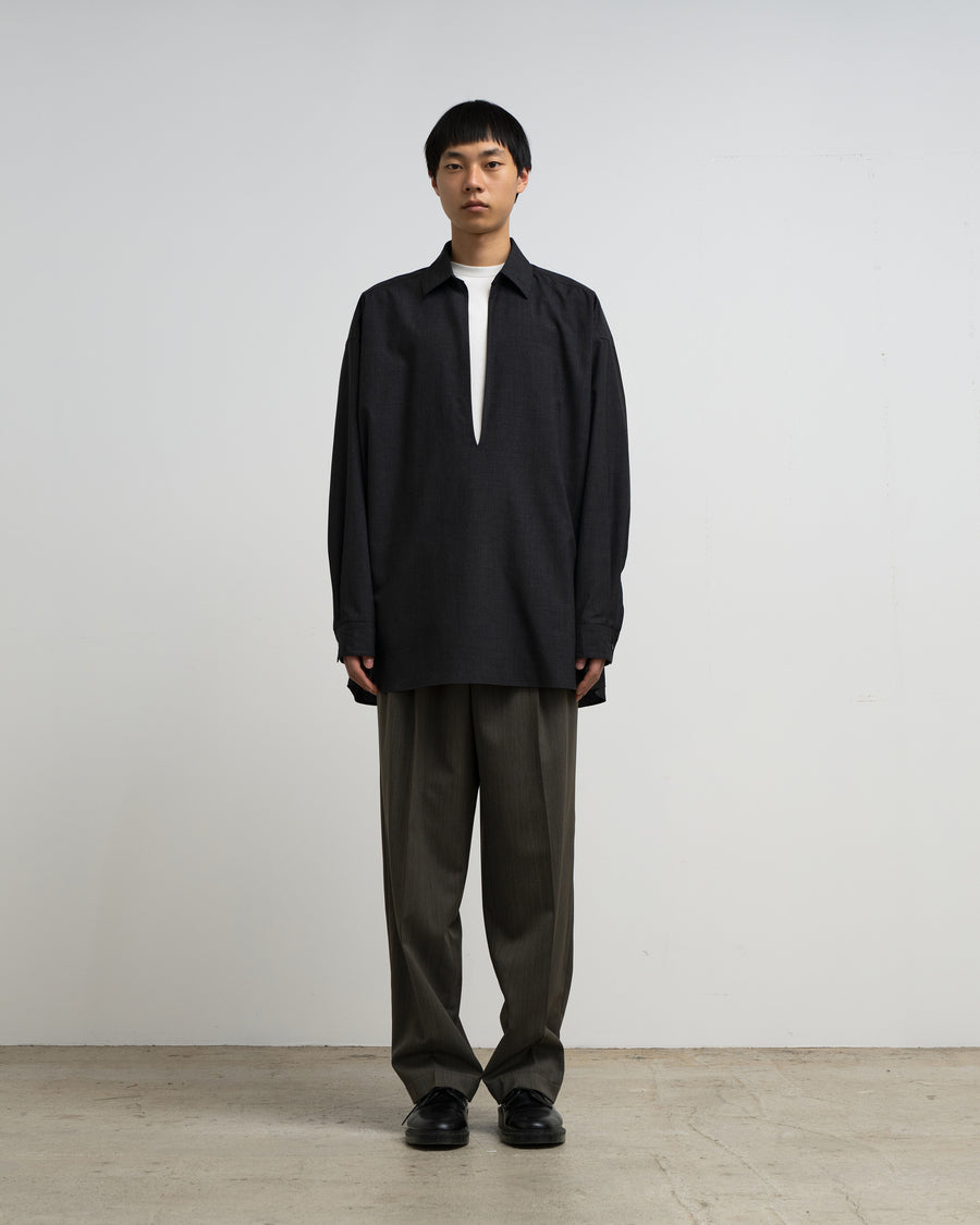 SALE- Fine Wool Heather L/S Skipper Shirt – Graphpaper