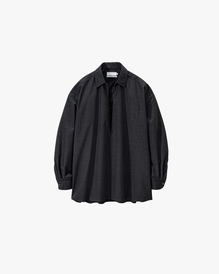 Fine Wool Heather L/S Skipper Shirt